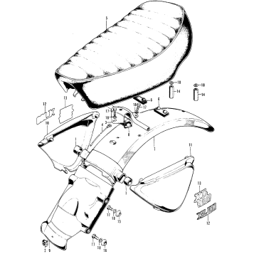 SEAT + REAR FENDER + SIDE COVER