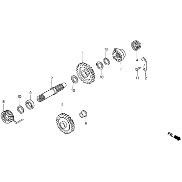 KICK STARTER SPINDLE