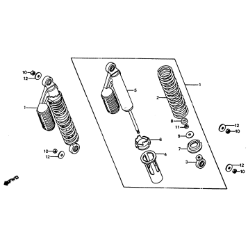 REAR SHOCK ABSORBER 80-81