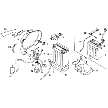 RIGHT SIDE COVER + BATTERY