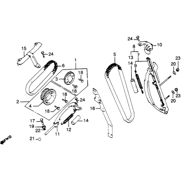 CAM CHAIN + TENSIONER