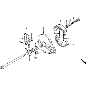 XL500R REAR BRAKE PANEL 82