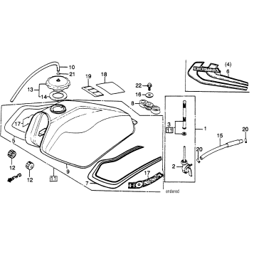 XL500S FUEL TANK 79-81