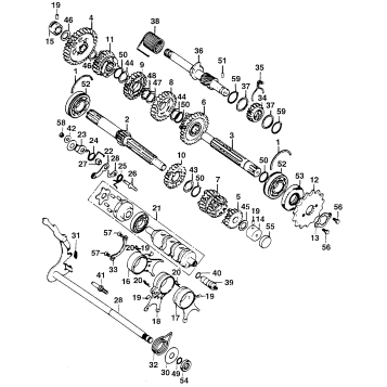 TRANSMISSION + GEARSHIFT DRUM
