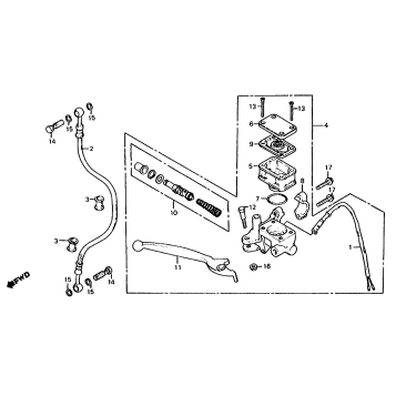 FRONT BRAKE MASTER + CYLINDER