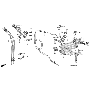 HANDLE LEVER@SWITCH@CABLE
