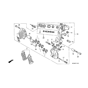 LEFT FRONT BRAKE CALIPER