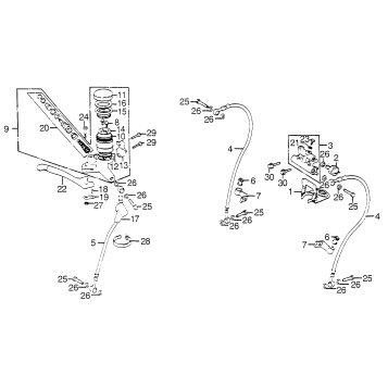 FRONT MASTER CYLINDER + BRAKE HOSE