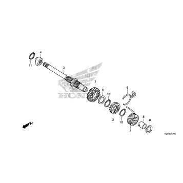 KICK STARTER SPINDLE