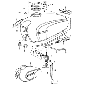 FUEL TANK + FUEL VALVE K4