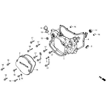 RIGHT CRANKCASE COVER 87-89