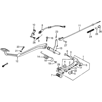 BRAKE PEDAL + GEARSHIFT PEDAL