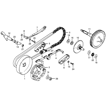 CLUTCH + DRIVE CHAIN