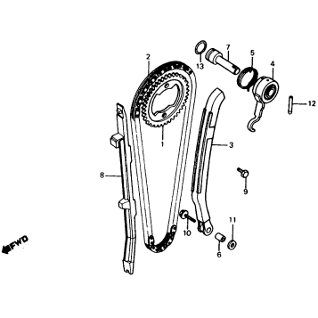 CAM CHAIN + TENSIONER 83-84