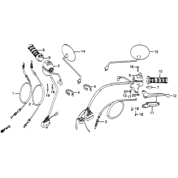 CONTROL LEVERS + SWITCHES + CABLES