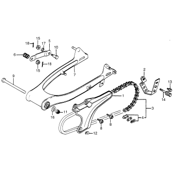 SWINGARM + CHAIN CASE