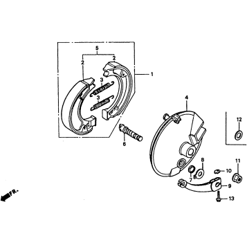 FRONT BRAKE + FRONT BRAKE PANEL