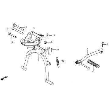 STAND + KICK STARTER ARM