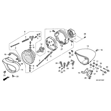 HEADLIGHT (VTX1800C)