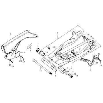 SWINGARM + DRIVE CHAIN