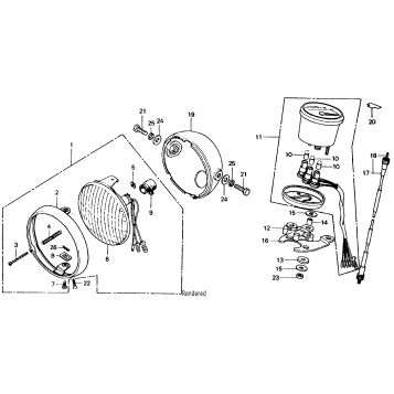 HEADLIGHT + SPEEDOMETER