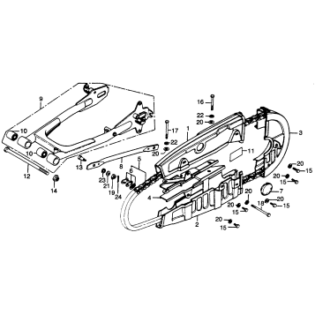 SWINGARM + CHAIN CASE