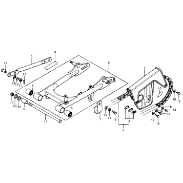 SWINGARM + DRIVE CHAIN