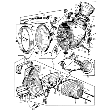 HEADLIGHT + TAILLIGHT