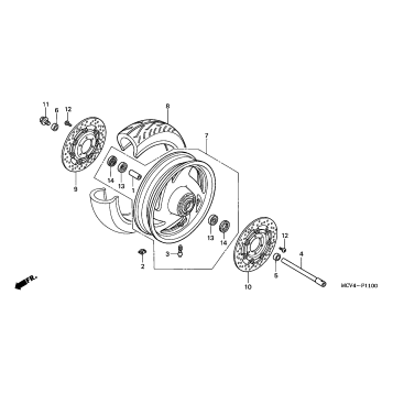 FRONT WHEEL (VTX1800R/N)