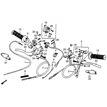 CONTROL LEVERS + CABLES + SWITCHES