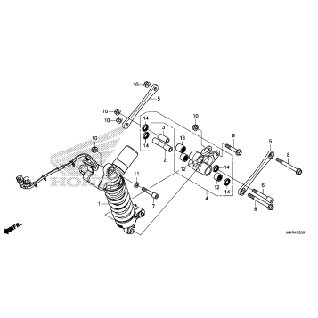 REAR SHOCK ABSORBER (2)