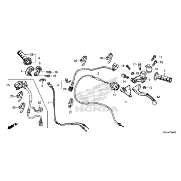 HANDLE LEVER@SWITCH@CABLE