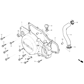 RIGHT CRANKCASE COVER 85-86