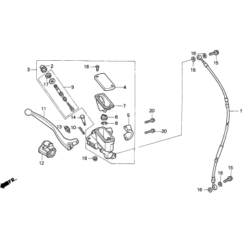 FR. BRAKE MASTER CYL. 92-97