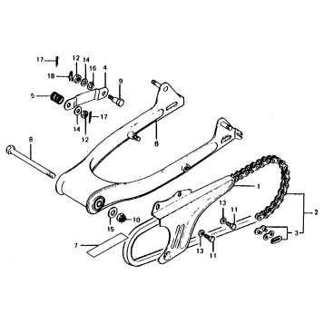 SWINGARM + CHAIN CASE