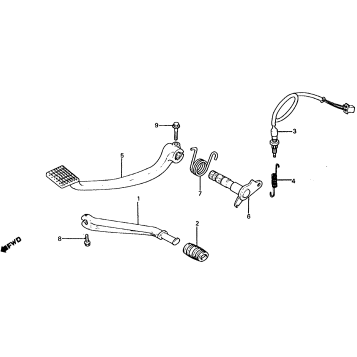 BRAKE PEDAL + GEARSHIFT PEDAL