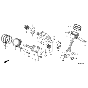 CRANKSHAFT + PISTON