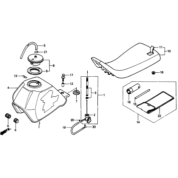 FUEL TANK + SEAT 88-93