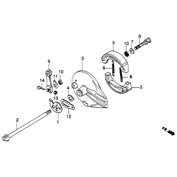 REAR BRAKE PANEL 82-83
