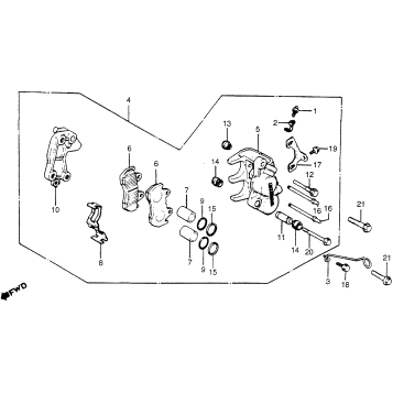 CM400C FRONT BRAKE CALIPER 81