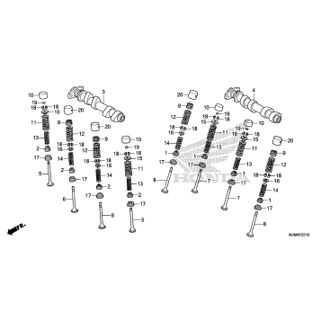 CAMSHAFT + VALVE (RR.)