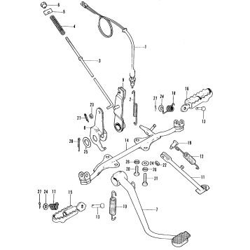 BRAKE PEDAL + SIDE STAND + STEP