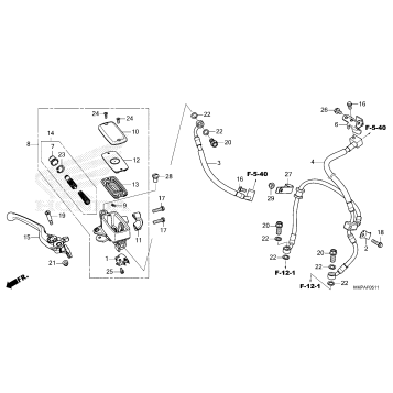 FRONT BRAKE MASTER       CYLINDER                 (CBR500RA'22/'23)