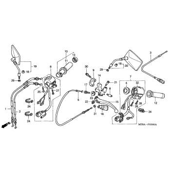 HANDLE LEVER + SWITCH + CABLE