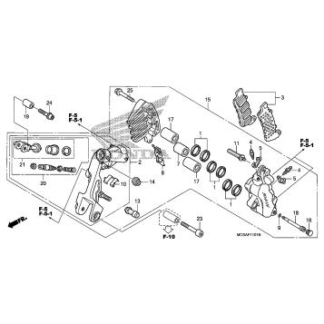 LEFT FRONT BRAKE CALIPER ('07)