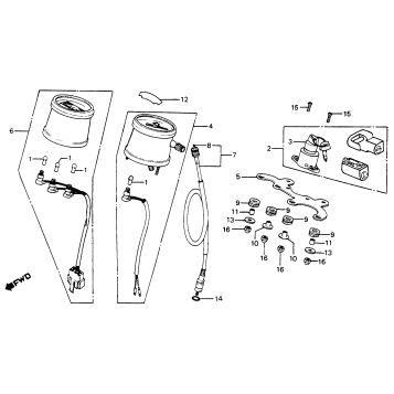SPEEDOMETER + KEY SET 81-82