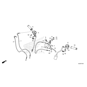 HANDLE LEVER@SWITCH@CABLE