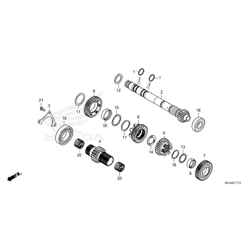 TRANSMISSION (MAINSHAFT) (CMX1100D/D2)