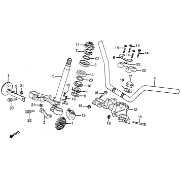 HANDLEBAR + TOP BRIDGE STEERING STEM + FRONT