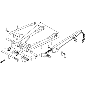 SWINGARM + CHAIN CASE